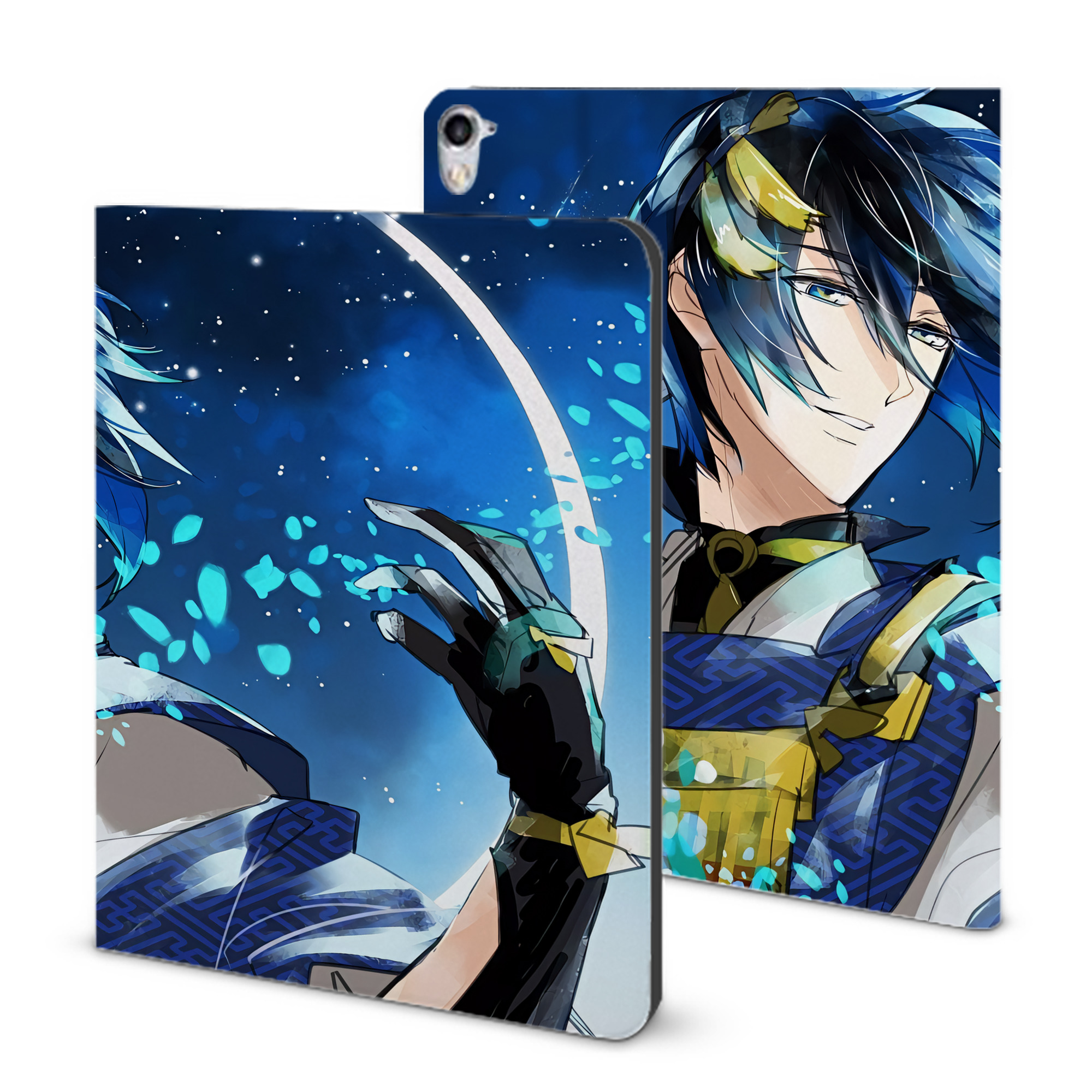 （画像用） 刀剣乱舞 Touken Ranbu IPad ケース ブック型 PUレザー TPU 耐衝撃 軽量 薄型 ペン収納なし 全面保護 IPad 各モデル対応